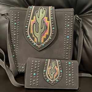 Montana West Cactus Crossbody and Wallet